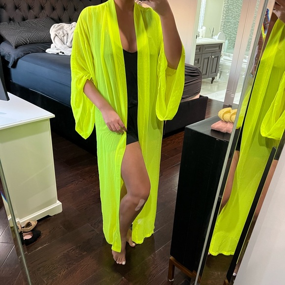 Yellow bathing suit cover up size: xs/s - Picture 1 of 3